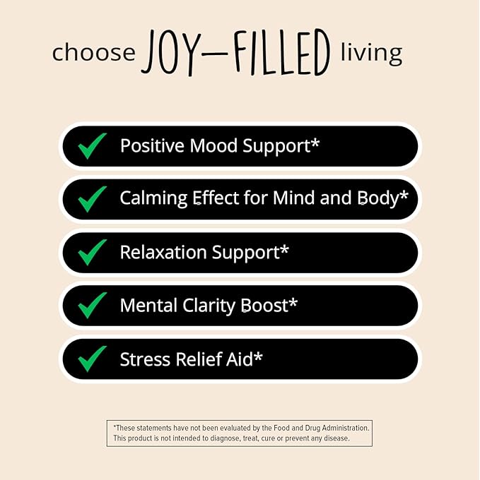 Joy-Filled Mood Support Supplement with St. 100% Plant-Based 120 ct