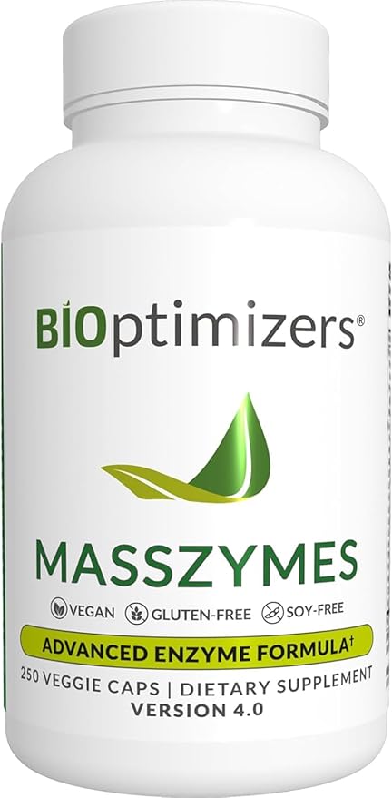 BiOptimizers MassZymes - Complete Digestive Enzymes (250 Capsules)