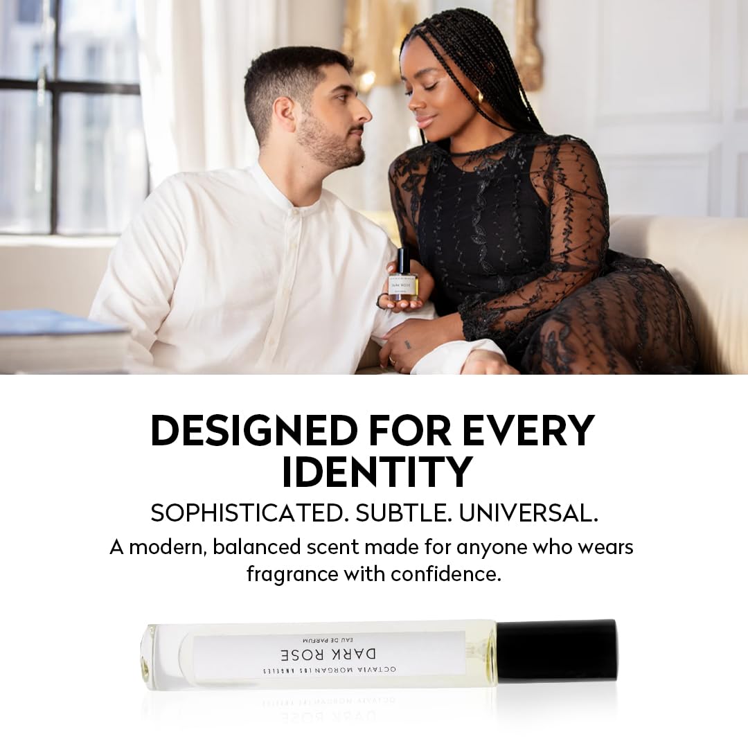 OCTAVIA MORGAN DARK ROSE Eau De Parfum- Bold Vanilla Perfume with Black Rose, Plum & Pink Peppercorn- Travel Perfumes with Long-Lasting, Seductive Depth- Unisex Perfume for Unforgettable Moments- 10ML