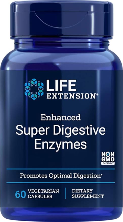 Life Extension Enhanced Super Digestive Enzymes 2-pack (2x60 (2x60 Vegetarian