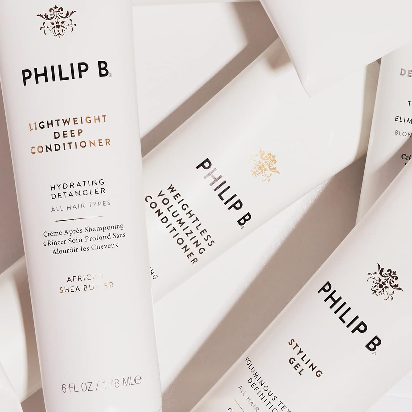 PHILIP B Lightweight Deep Conditioner, 6 fl. oz. (178 ml) - Hydrating Detangler, Adds Moisture, Shine and Smoothness, For All Hair Types