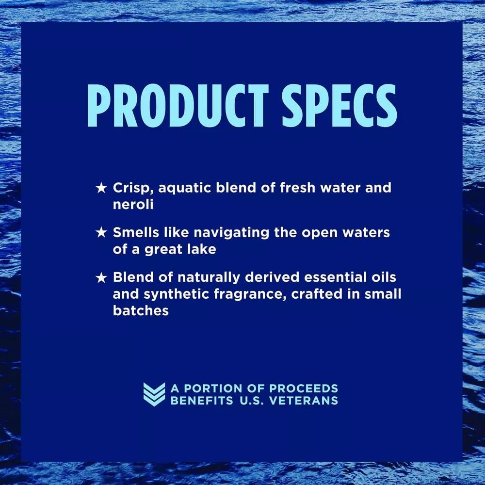 Duke Cannon Proper Cologne Huron | Men's Eau de Parfum | Fresh Water and Neroli | Aquatic, Fresh, Long-Lasting Scent | 1.7 fl oz