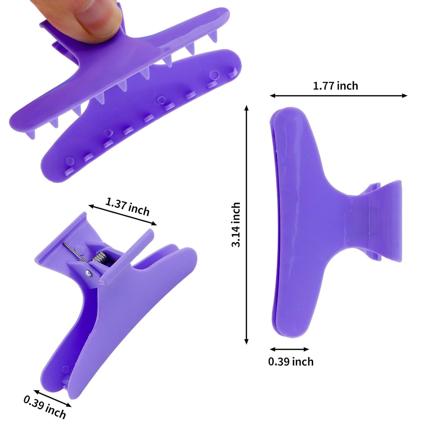 Hair Clips for Styling Sectioning 12 Pack Hot Pink Purple Blue Butterfly Clamps Hair Claw Clips Pro Salon Hair Clips for Styling, Sectioning, Cutting and Coloring