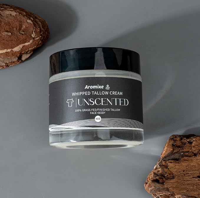 Halal Whipped Tallow Moisturizer for Face and Body - 100% Natural, Grass-Fed, and Sensitive Skin Friendly - 4oz