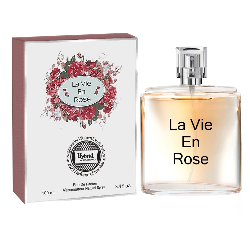 Hybrid & Company La Vie En Rose Natural Spray Fresh Floral Scent Eau De Parfum, 3.4 Fl Oz