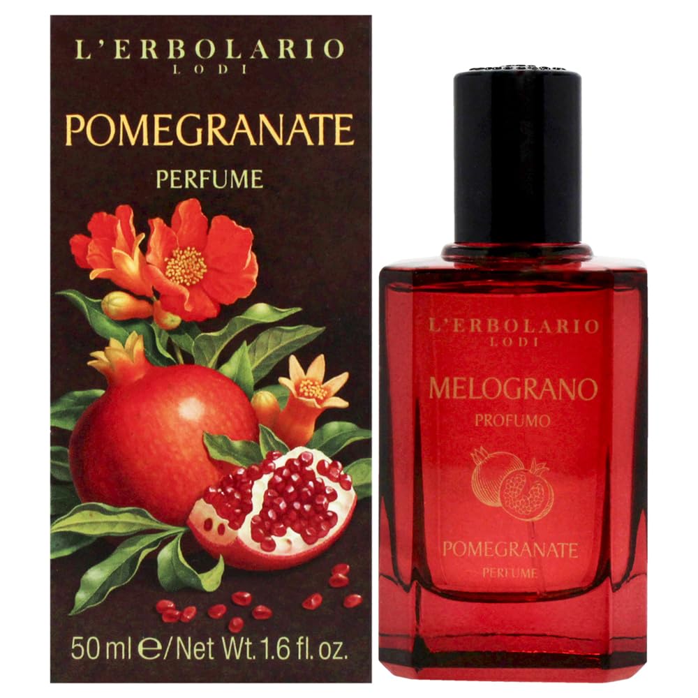 L'Erbolario Pomegranate Perfume - Perfume for Men and Women with Mandarin Orange, Lemon and Musk Notes - Fruity, Spicy Scented Mens Cologne - 1.6 oz