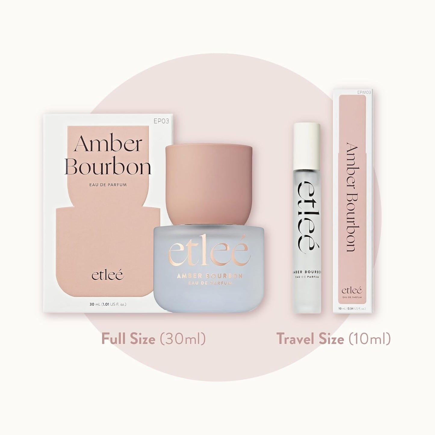 Amber Bourbon Eau de Parfum 0.34oz, Long Lasting Perfume Inspired by B.carat R.ouge 540, Oriental Floral Notes With Vanilla, Amber, Saffron, Cedarwood & Jasmine, Luxury Fragrance for Women & Men