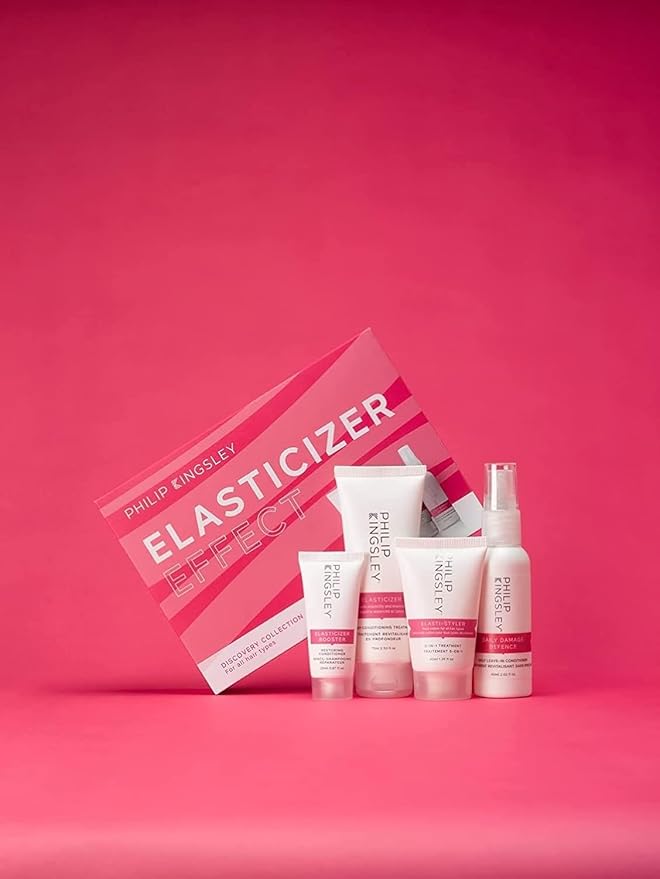 PHILIP KINGSLEY Elasticizer Deep Conditioning Treatment Hair Care Kit - Repair Hair Mask, Booster, Leave-In Conditioner Spray and Styling Cream, Adds Bounce and Shine, for Dry Damaged Hair