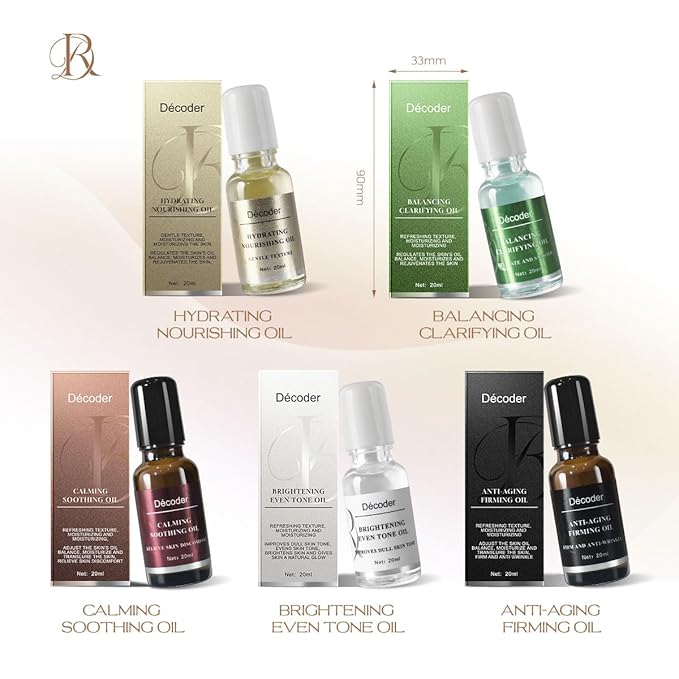 Decoder Beauty Hydration and Sensitivity Care Eye Serum Oil, Eye Skin Care Essence Oil, Under Eye Cream, with Jojoba Oil, Squalane and Rice Germ Oil - Soothing Eye Care for Dry and Sensitive Skin