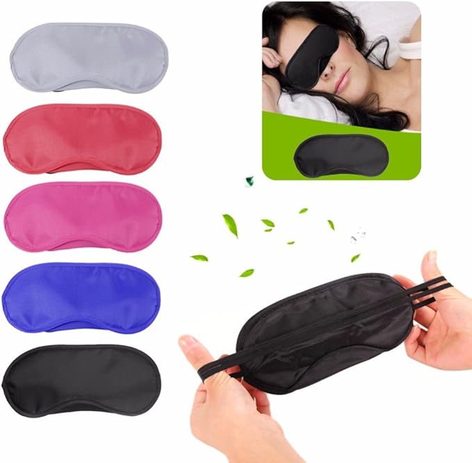 Coobbar 10PCS Travel Rest Eye Sleeping Mask Satin Blindfold Soft Eye Shade Nap Cover Soft Eye Mask Shade Cover (Purple)