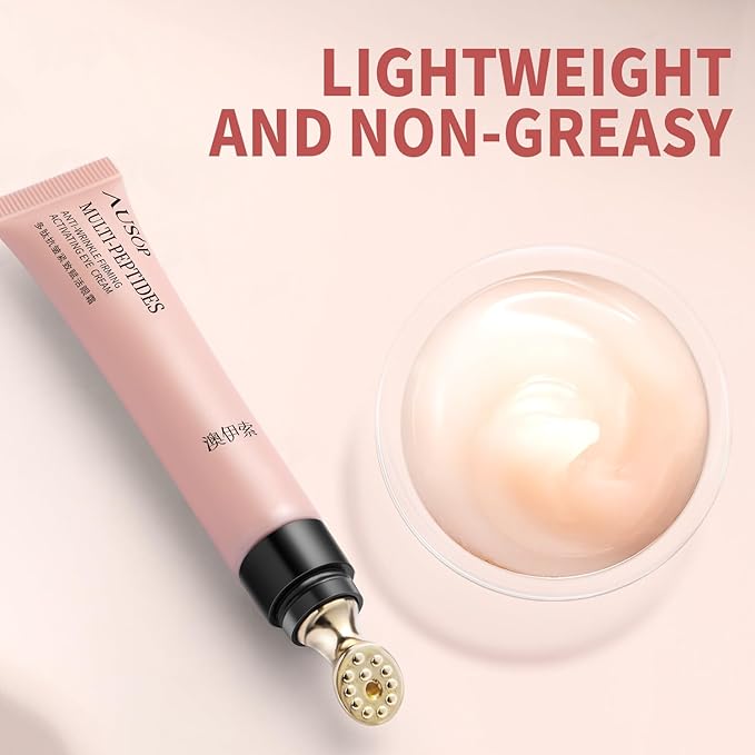 Anti-Aging Caffeine Eye Cream with Metallic Applicator, Eyebag Remover, Under Eye Cream Skin Care Anti-Wrinkles, Fine Lines, Dark Circles, 0.6 OZ