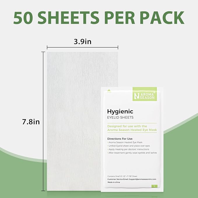 Aroma Season Vibrating Heated Eye Mask and Hygienic Eyelid Sheets