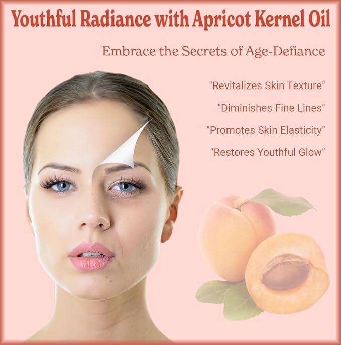 Natural Born Oils Apricot Kernel Oil. 16oz. 100% Pure and Natural, Cold-pressed, Organic Moisturizer Ideal for All Skin Types