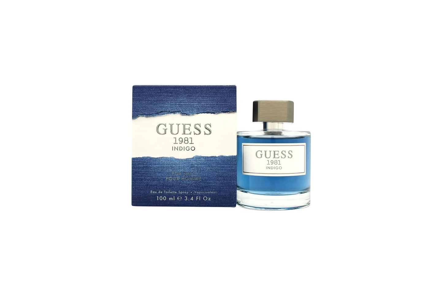 GUESS Factory Men's Guess 1981 Indigo 3.4 oz 100 ml Eau De Toilette Spray for Men,10009396