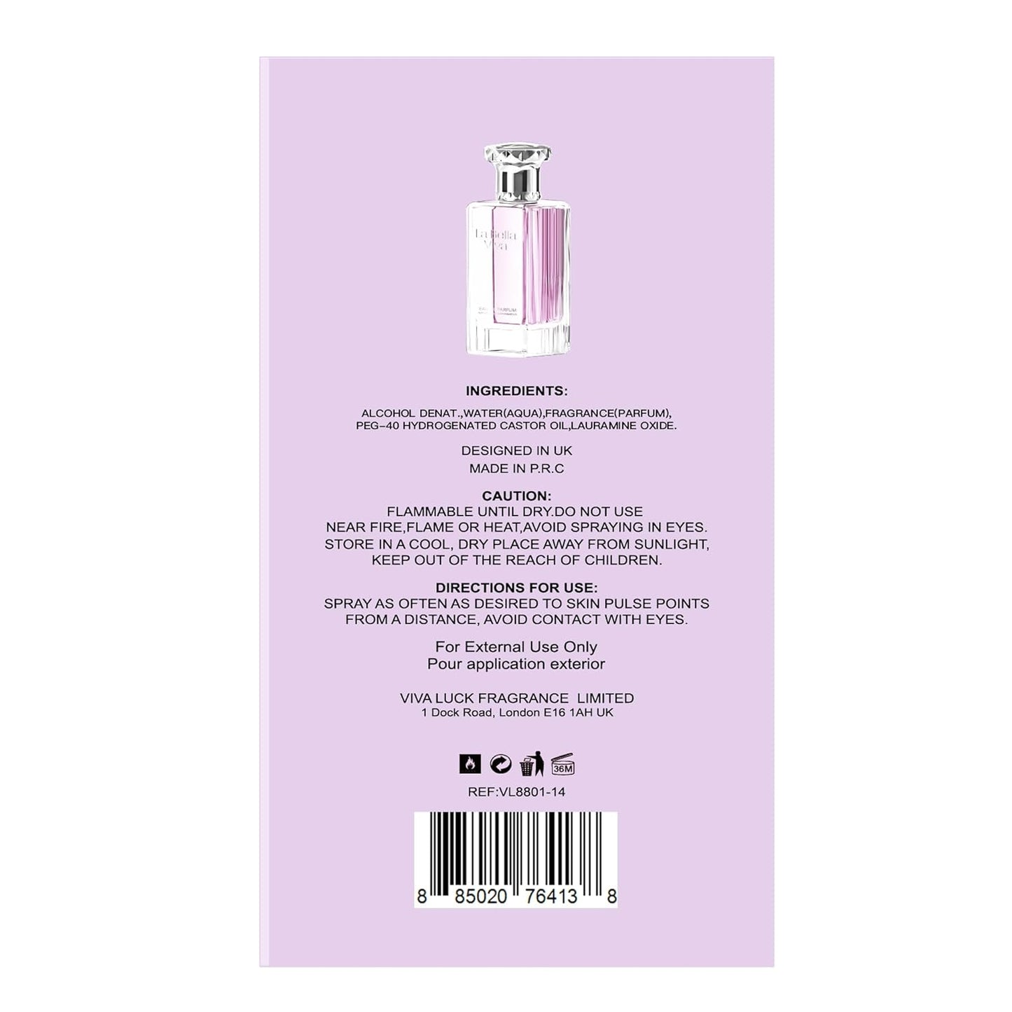 Hybrid & Company Women La Bella Viva Happiness Pour Femme Eau De Parfum Vaporisateur Natural Spray 3.4 Fl Oz