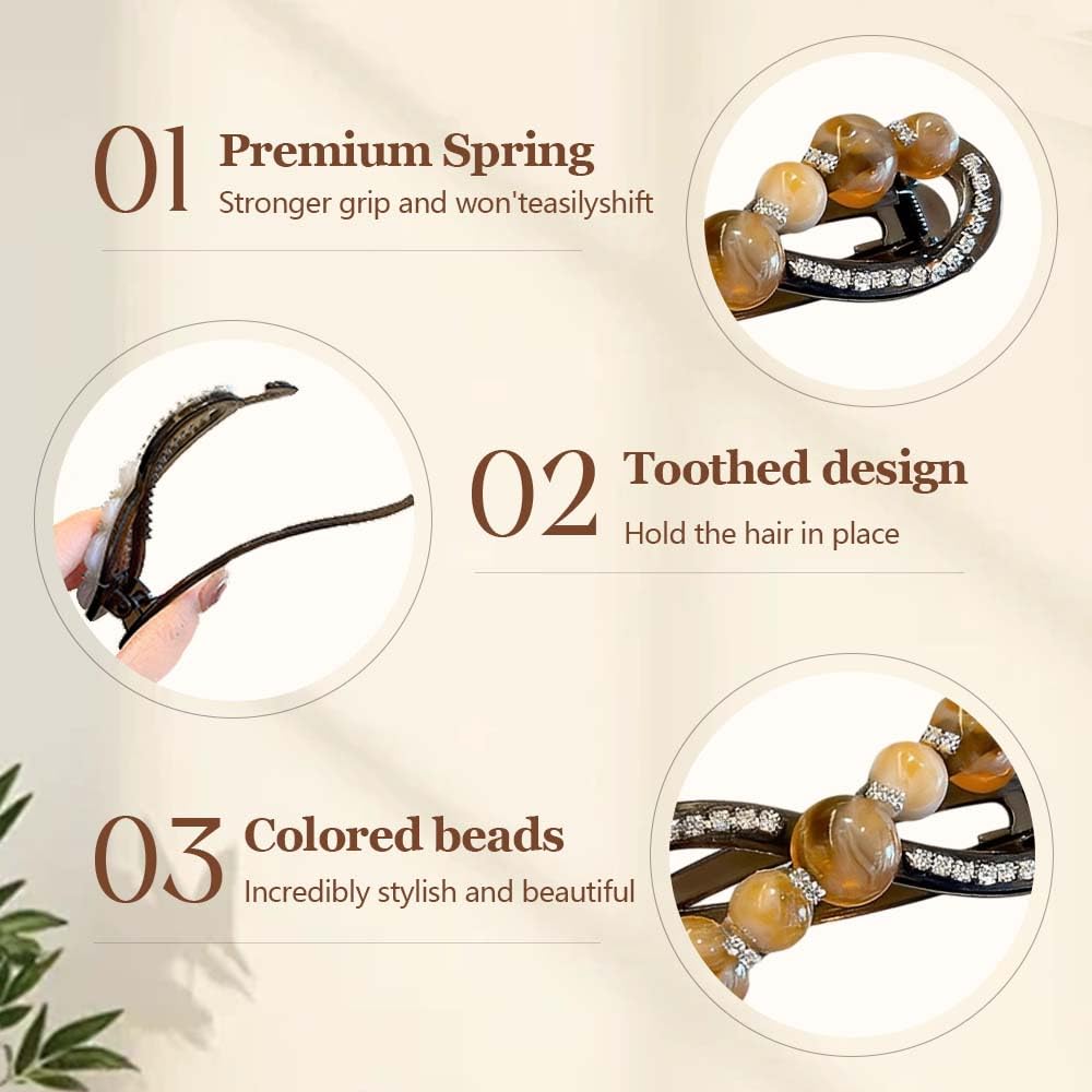 Vintage French Barrette Hair Clips, 2026 New Flat Hair Barrettes for Women Girls, Classic Elegant Retro Non Slip Clip For Thick to Thin Hair, Stylish Accessories (Grey 4PC)