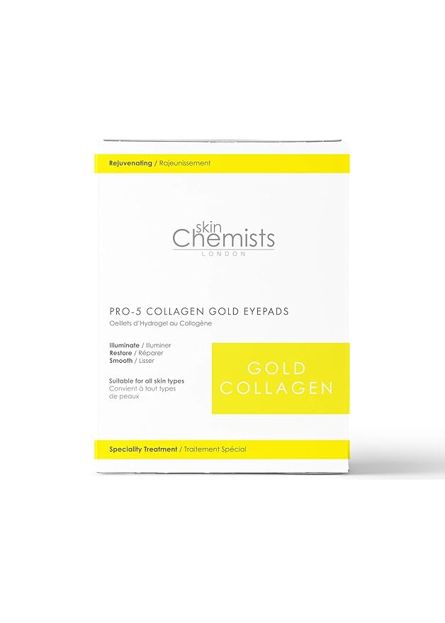 skinChemists Pro-5 Collagen Gold Eye Pads - 2 pads X 5