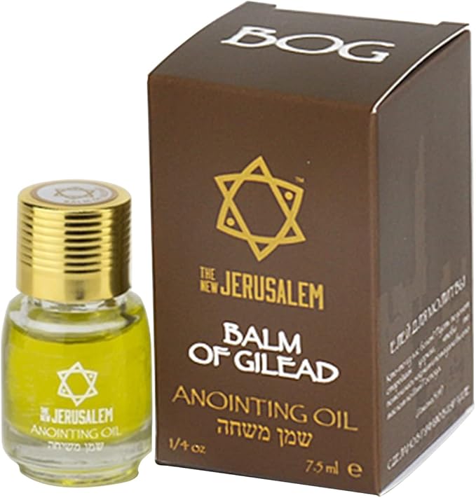 Balm of Gilead Anointing Oil from Israel, Holy Spiritual Oils Bottles from Jerusalem Blessed, Handmade with Natural Ingredients and Blessed for Wedding Ceremony, Religious Use, 0.25 Fl Oz