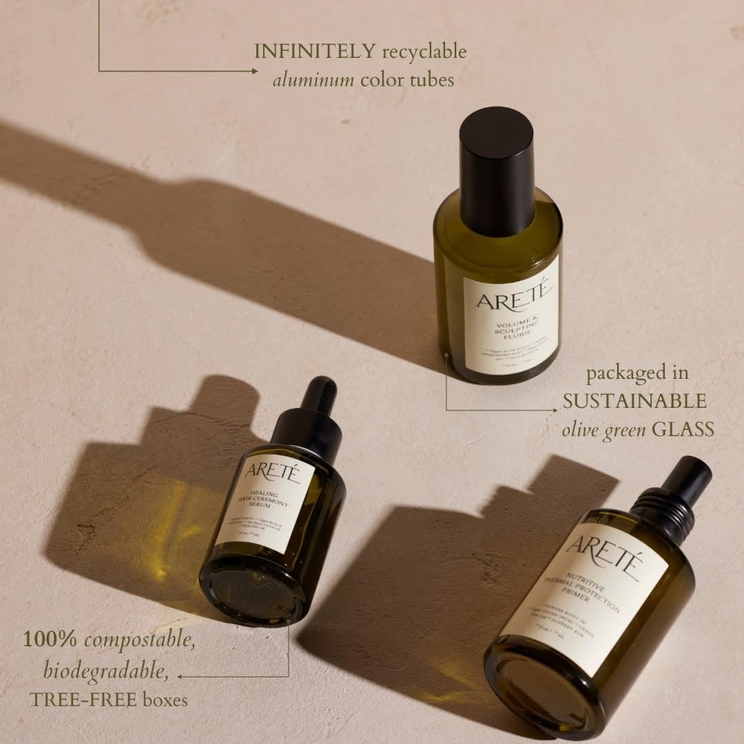 ARETÉ Daily Rituals Hair Wash Shampoo for Women + Men, Velvet Flower, Saffron & Raspberry Oil Blend for Hydration, Shine, Strength and Scalp Health, Organic Ingredients + Made in USA, 7.4oz