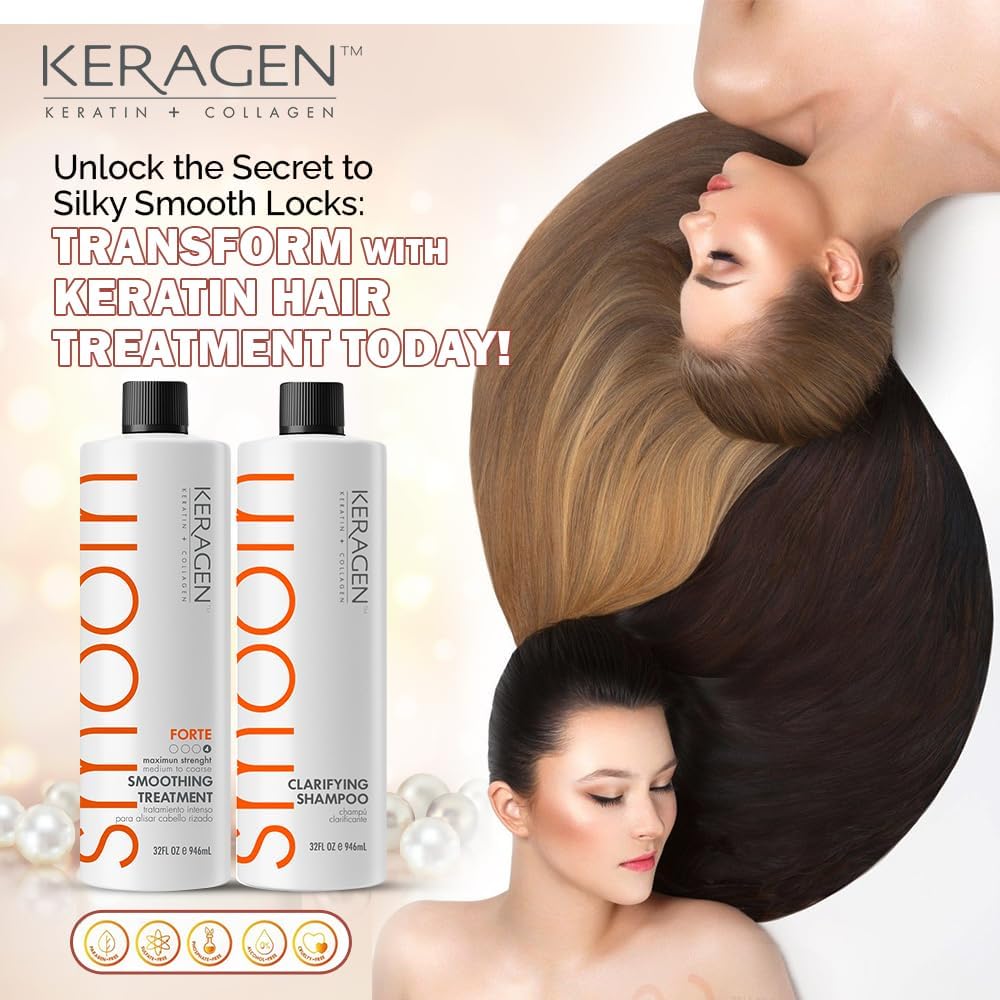 Keragen - Brazilian Keratin Smoothing Treatment, Dry and Damaged Hair
