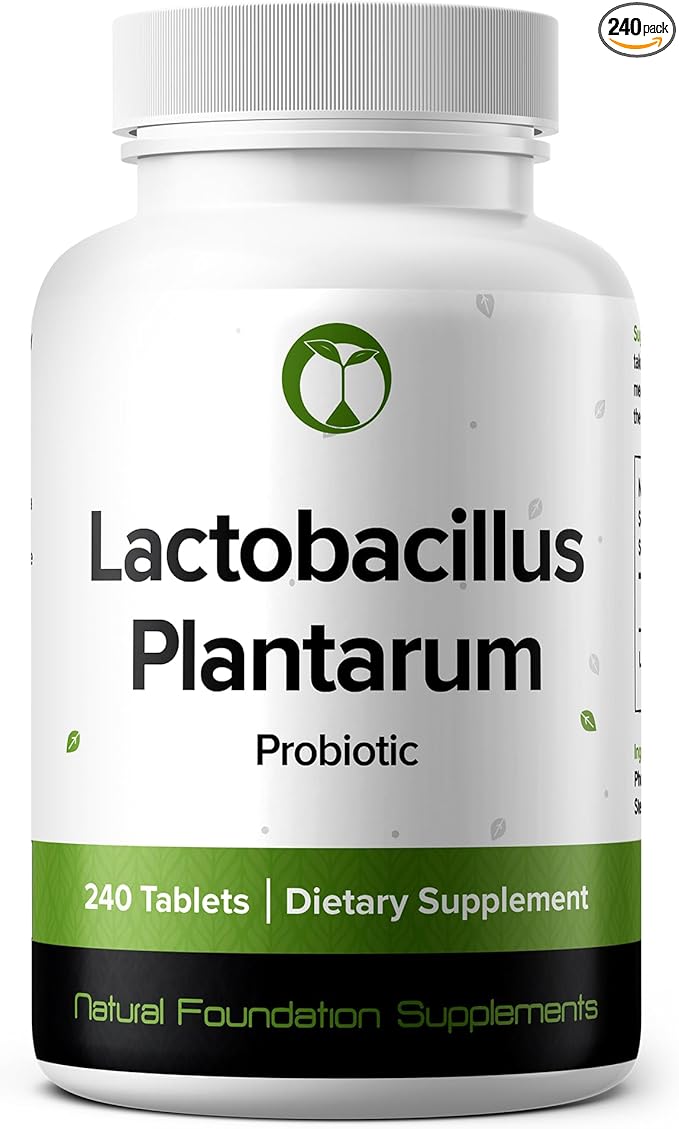 Lactobacillus Plantarum Probiotic Supplement 240 Tablets 3 Billion (240, Lactobacillus