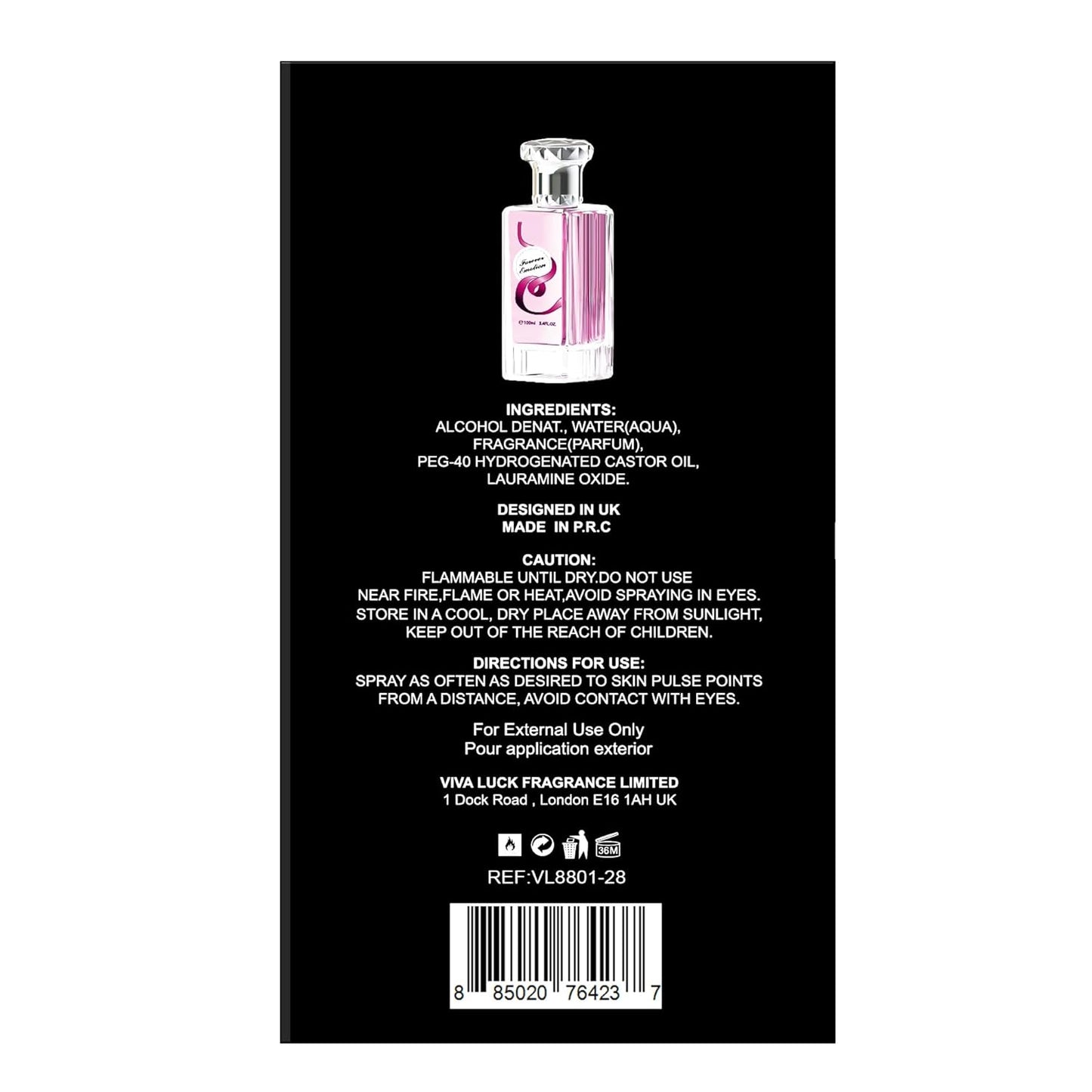 Hybrid & Company Women Forever Emotion Pour Femme Eau De Parfum Vaporisateur Natural Spray 3.4 Fl Oz