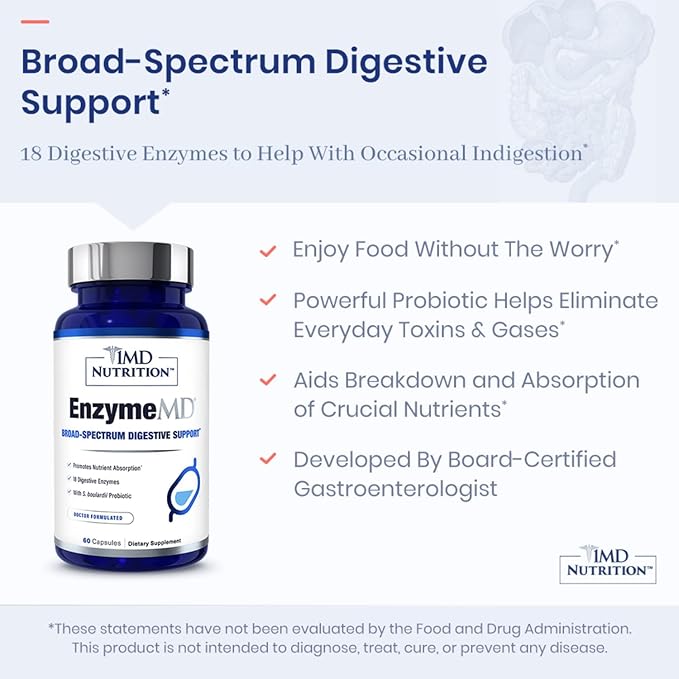 1MD Nutrition EnzymeMD 18 Plant-Based 60 Capsules