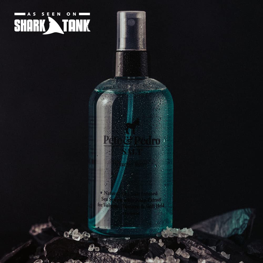 Pete & Pedro SALT - Natural Sea Salt Spray for Hair Men & Women, Adds Instant Volume, Texture, Thickness, & Light Hold | Texturizing & Thickening | As Seen on Shark Tank, 2.0 oz.