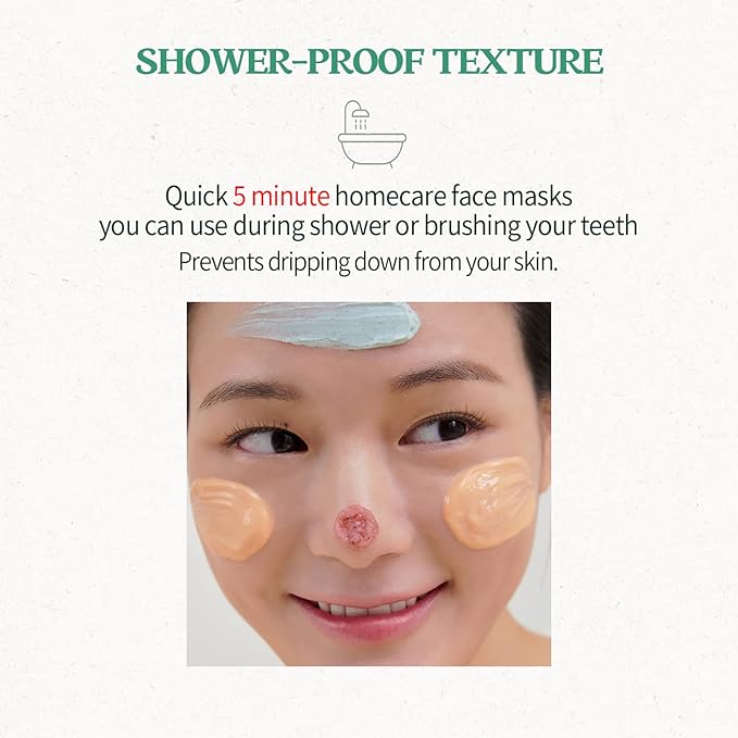 SKINFOOD Mask Pear Mint 120g - Facial Pore Cleanser, Soothing & Hydrating Body Skin - Pore & Sebum Clearing, Cooling Bubbles Scrub Wash Off Face Masks w/Rice Powder - Shower-Proof Texture (4.23 oz)