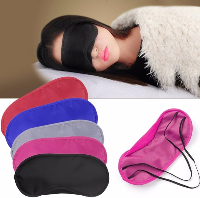 Coobbar 10PCS Travel Rest Eye Sleeping Mask Satin Blindfold Soft Eye Shade Nap Cover Soft Eye Mask Shade Cover (Purple)