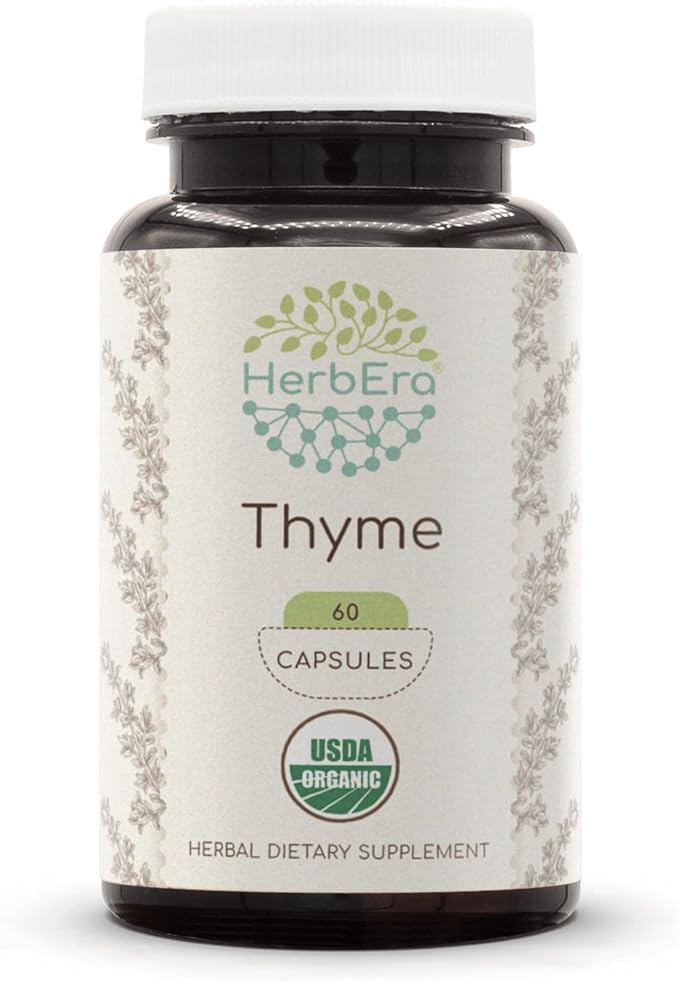 Thyme 60 Capsules, 800 mg, USDA (60 Capsules)