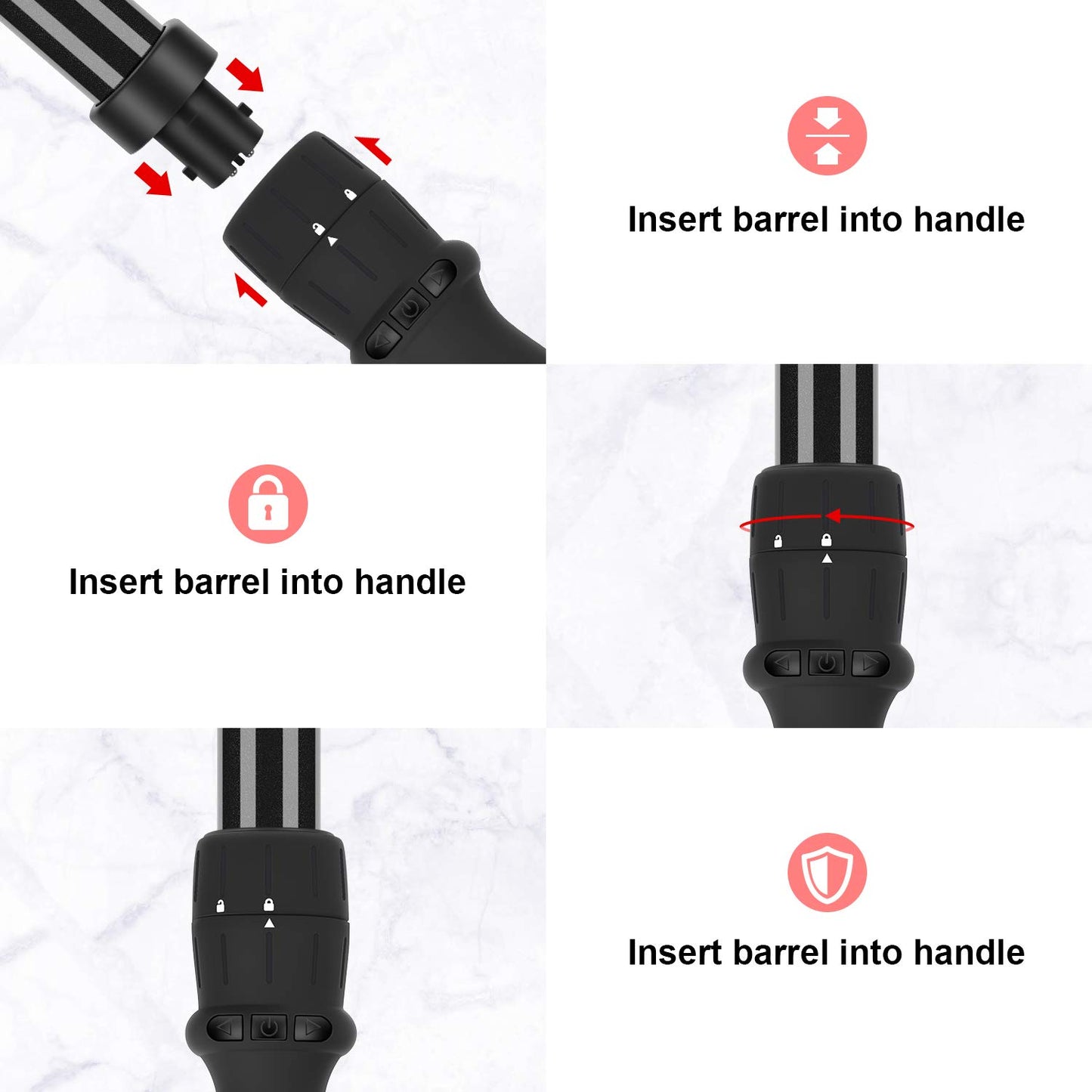 Curling Iron,PARWIN PRO BEAUTY 7 in 1 Curling Wand Set with 7 Interchangeable Barrels and Heat Protective Glove Auto Shut Off Dual Voltage