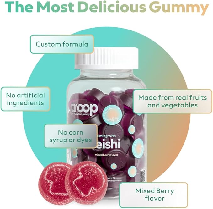 Troop Daily Mushroom Reishi Gummy 60 Count