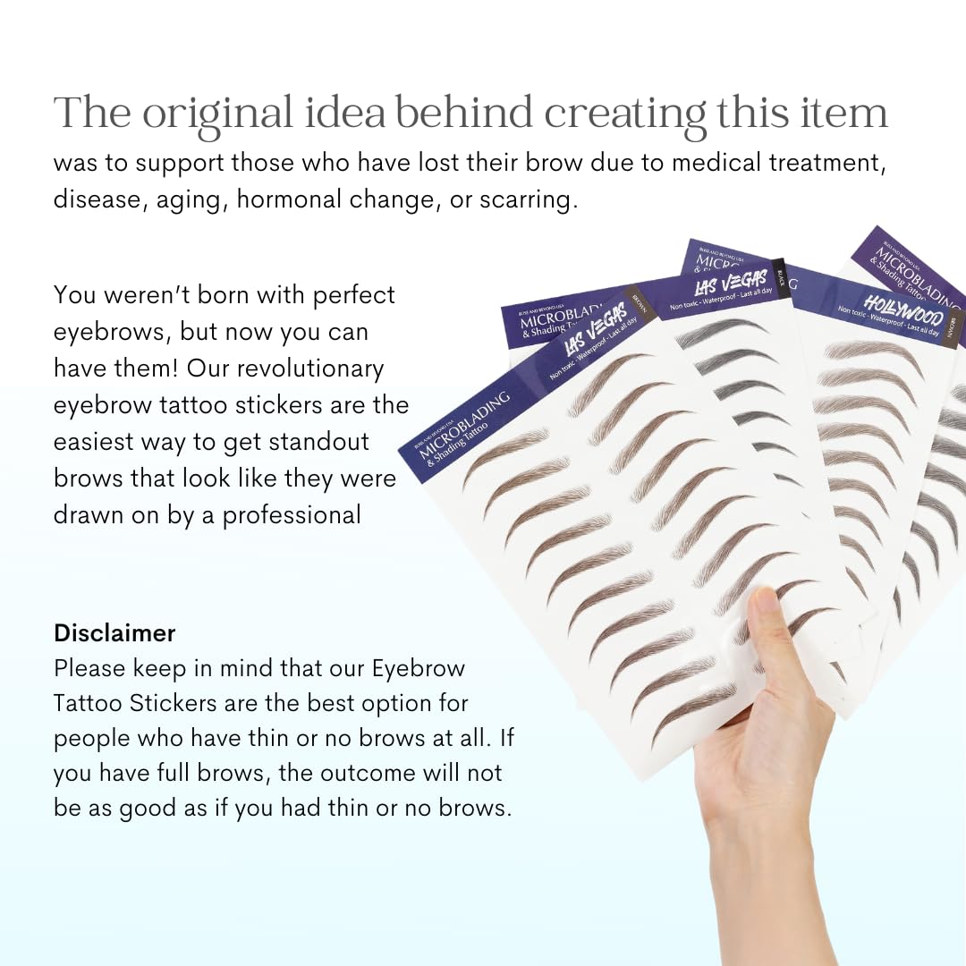 Bliss and Beyond USA | Microblading & Shading Tattoo | A combination of hair stoke and powdered brows | Non-toxic | Vegan friendly (Dramatic Hollywood, Black)