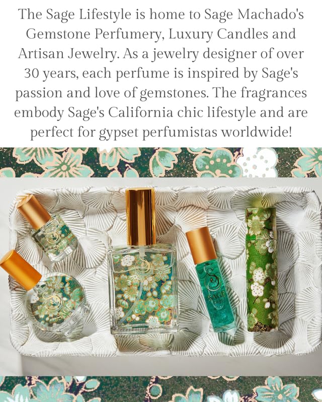 Sage Organic Perfume Spray by Sage- 2 oz, Vegan & Cruelty-Free, Fresh Scent, Cucumber, White Sage, Sweet Pea - Made in USA