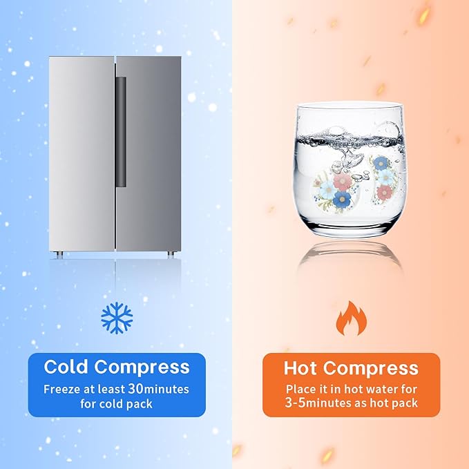 ZNÖCUETÖD Reusable Gel Eye Pads for Puffiness & Dark Circles - Cold/Warm Therapy Compress with Cooling Under Eye Patches, Reduces Wrinkles & Redness, Pain Relief Eye Mask for Relaxation