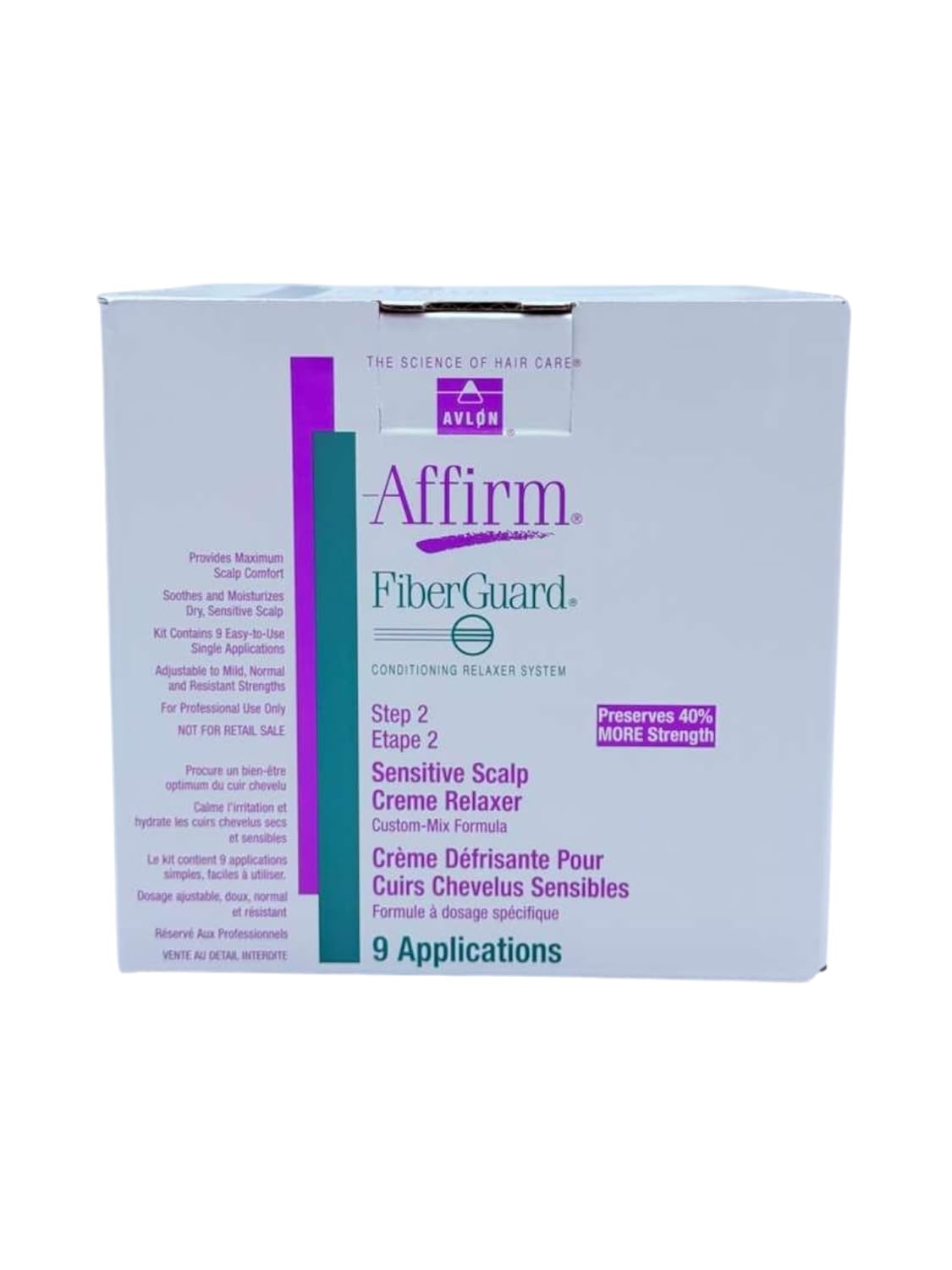 Kit Fiber Guard Sensitive Scalp Creme Relaxer System – Kit 9 Applications - For Sensitive Scalps