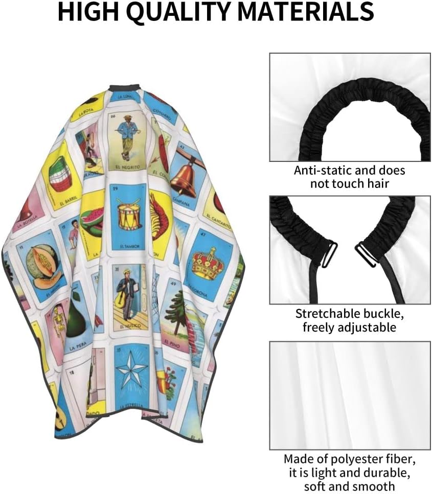 RIMENCH Salon Barber Cape Tarot Card Pattern Haircut Apron for Home Stylists, Cosmetology Supplies, Waterproof Professional Salon Cutting Barber Hairdressing Cape