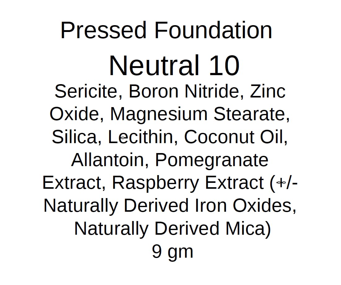 Lauren Brooke Cosmetiques Pressed Foundation, Lightweight Makeup (Neutral No. 10)