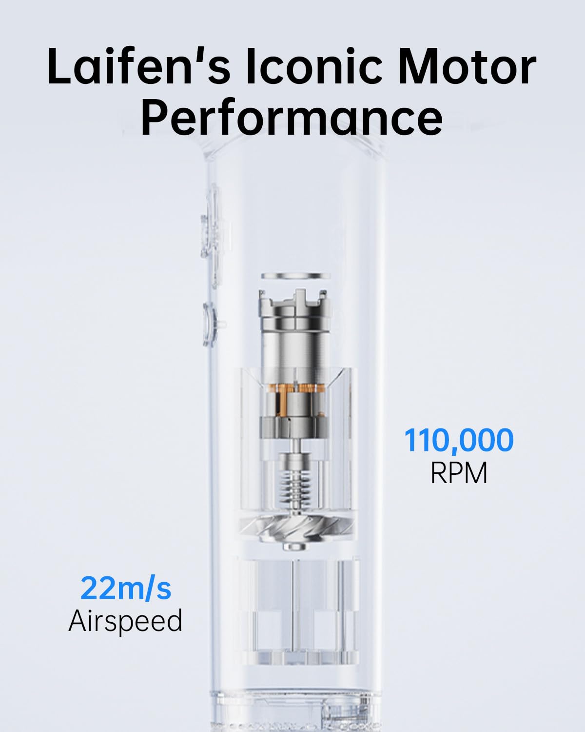 Laifen Swift Hair Dryer with Diffuser, High Speed 200M Ionic Blow Dryer with 110, 000 RPM Brushless Motor for Fast Drying, Low Noise, Hairdryer with Magnetic Nozzle