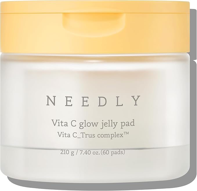 NEEDLY | Vita C Glow Jelly Pad | Brightening Toner Pad for Exfoliation, Blemish Care, and Tone Improvement