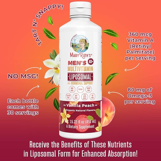 MaryRuth Organics Men's 40+ Multivitamin Liposomal 15.22oz