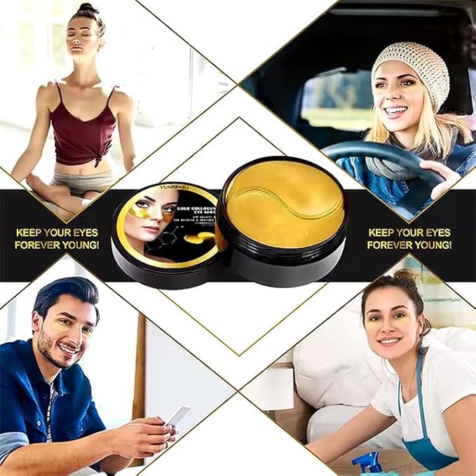 24K Gold Under Eye Mask, For Puffy Eyes and Dark Circles, Anti-Aging and Anti-Wrinke Treatments