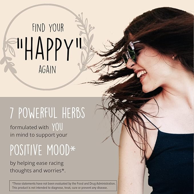 Joy-Filled Mood Support Supplement with St. 100% Plant-Based 120 ct