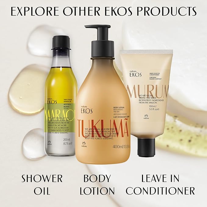 natura - Ekos Tropical Hand Cream Trio Variety Pack, 3 Creams - (1) Maracujá, (1) Castanha, & (1) Açaí Hand Cream - Vegan Skin Care - Brazilian Beauty Secrets - Self Care & Body Care - 1.41oz (40g)