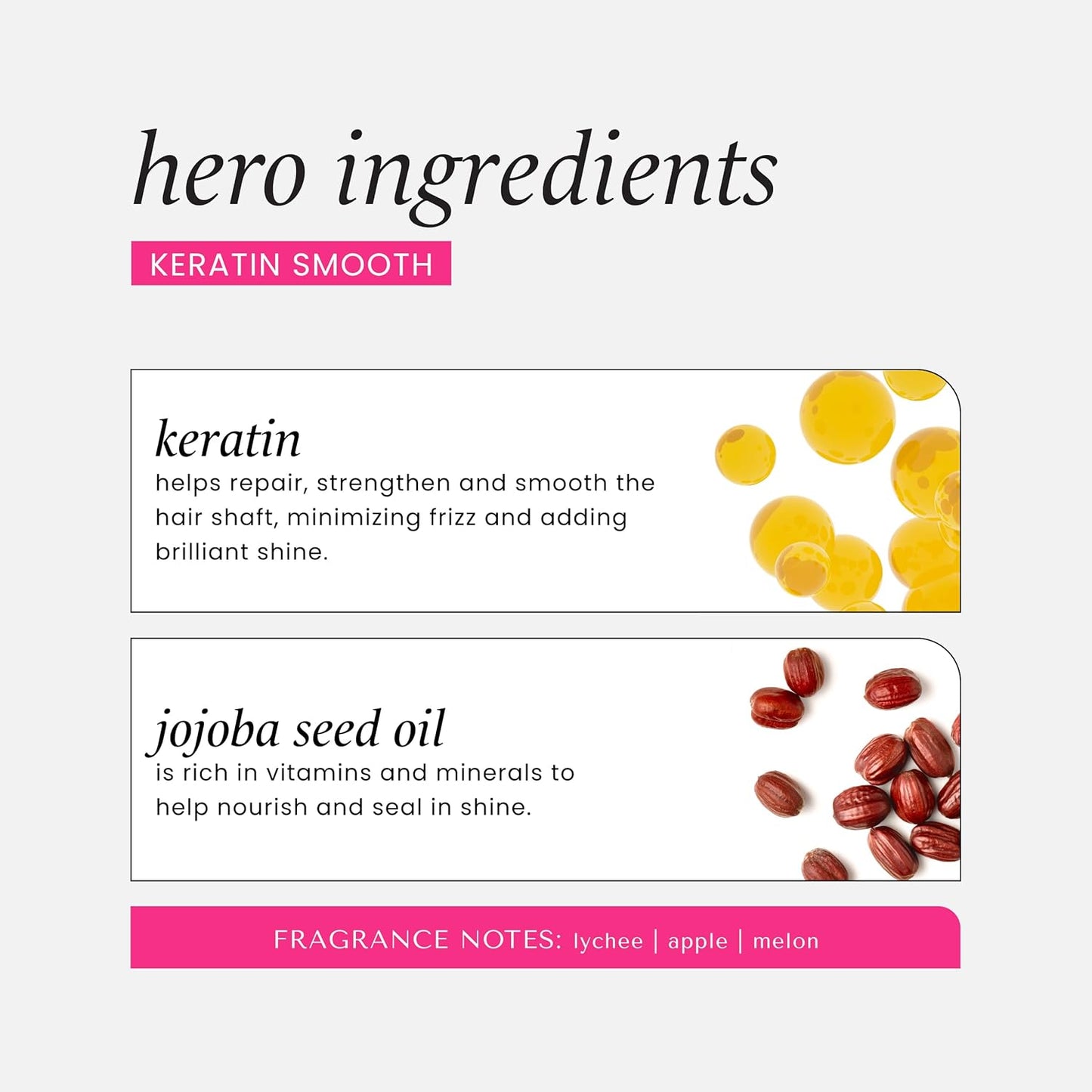 HASK Keratin Smoothing Shampoo + Conditioner Set | For All Hair Types, Sulfate-Free, Paraben-Free, Gluten-Free, Cruelty-Free, Color Safe | 12oz each