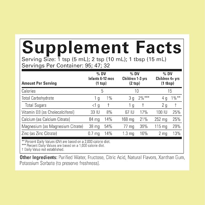 ChildLife Essentials Liquid Calcium Supplement for Kids - Baby Calcium with Magnesium, Zinc, and Vitamin D3 - Orange Flavor, 16 fl oz (2 Pack)