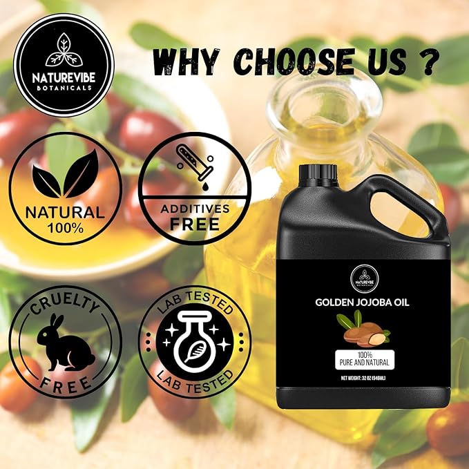 Naturevibe Botanicals Jojoba Oil 32 Ounces 100% Pure