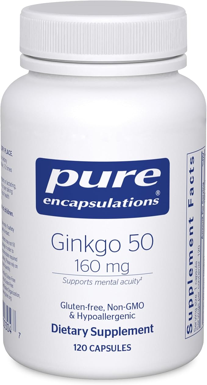 Pure Encapsulations Ginkgo 50 160 mg 120 Capsules