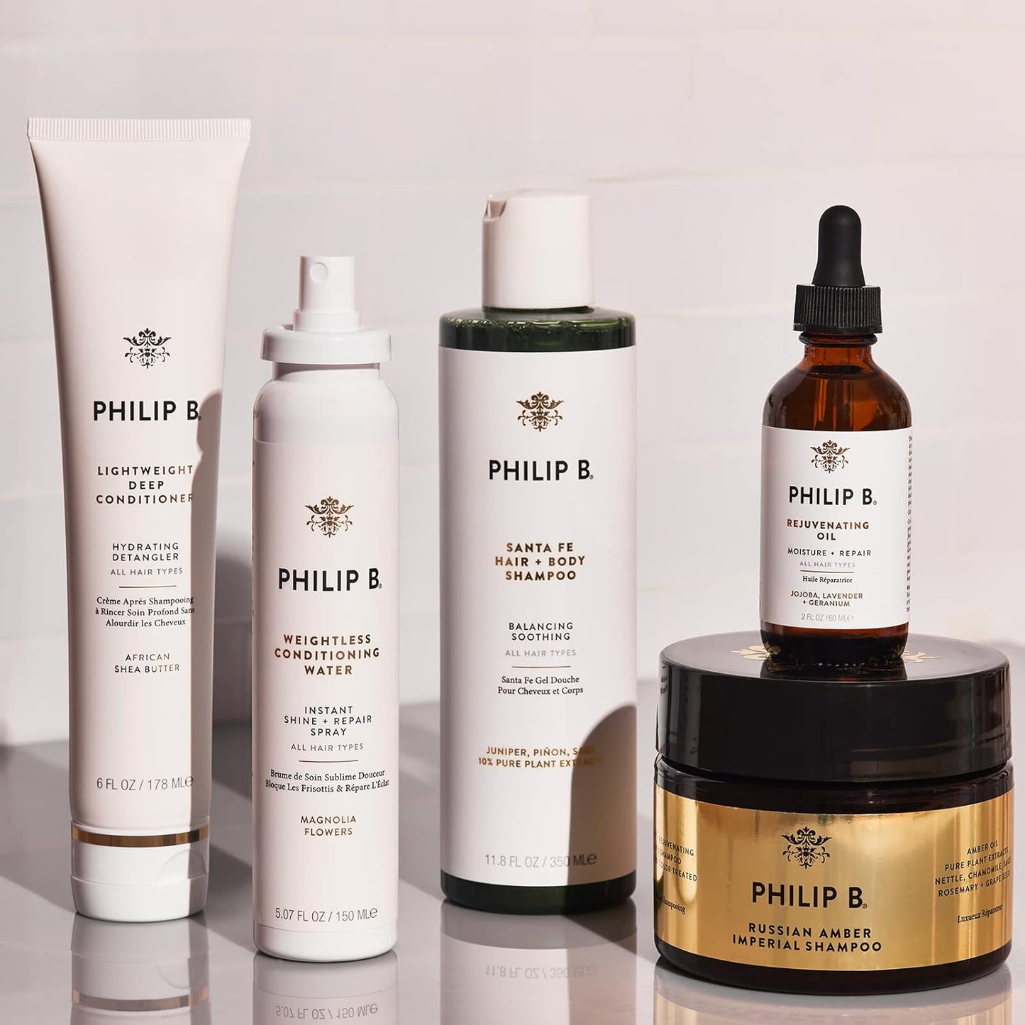 PHILIP B Lightweight Deep Conditioner, 32 fl. oz. (947 ml) - Hydrating Detangler, Adds Moisture, Shine and Smoothness, For All Hair Types